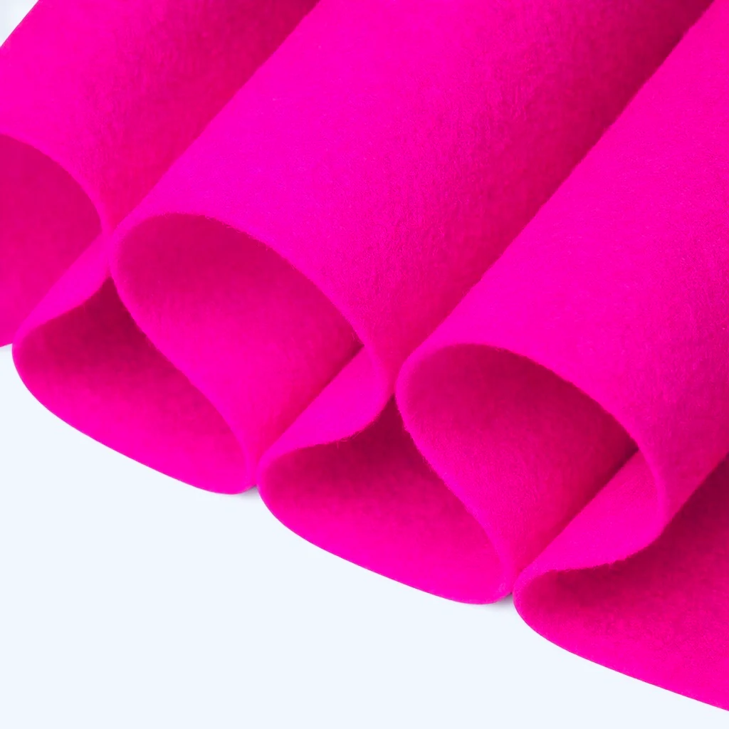 Neon Pink Acrylic Felt Fabric 1.6mm – 72" Wide, 160 GSM | By the Yard | FabricLA