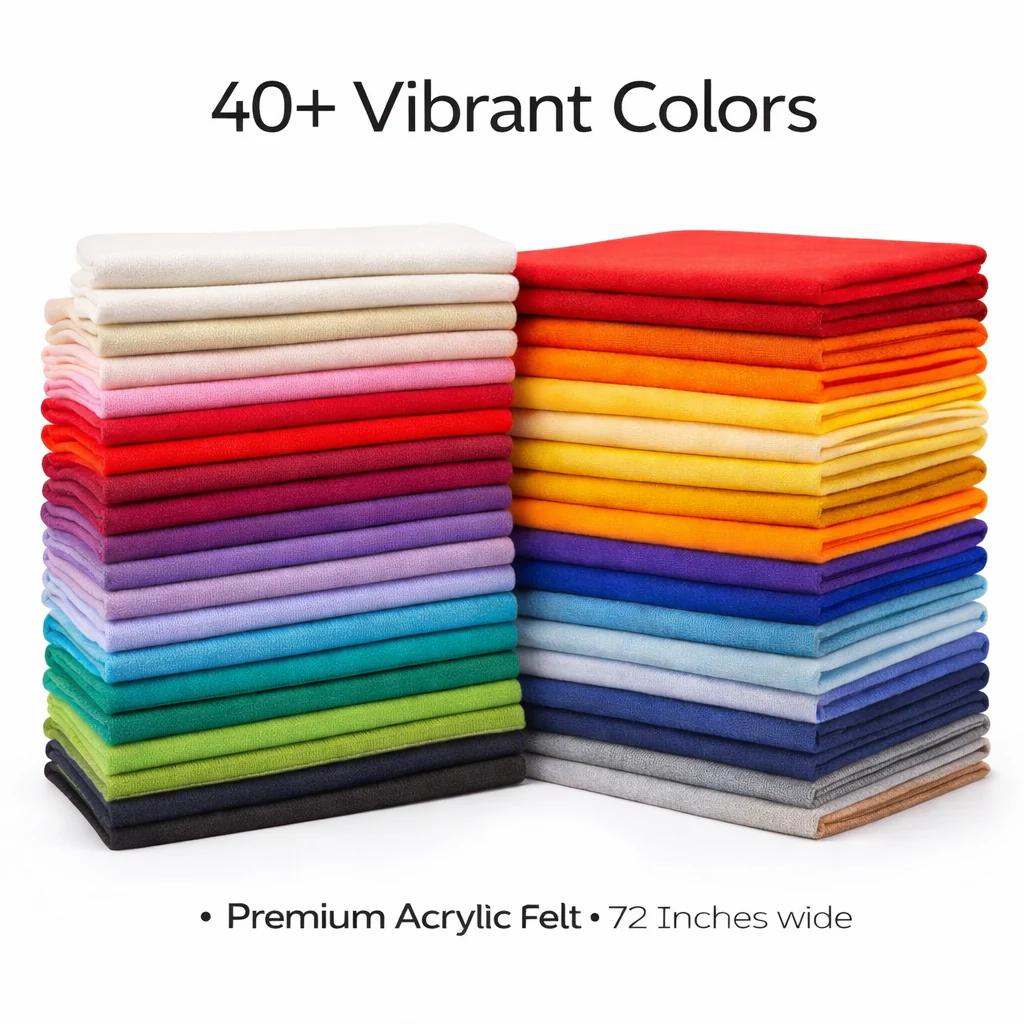 Acrylic Felt Fabric Sold By Bolt Multiple Colors | Wholesale - Image 42
