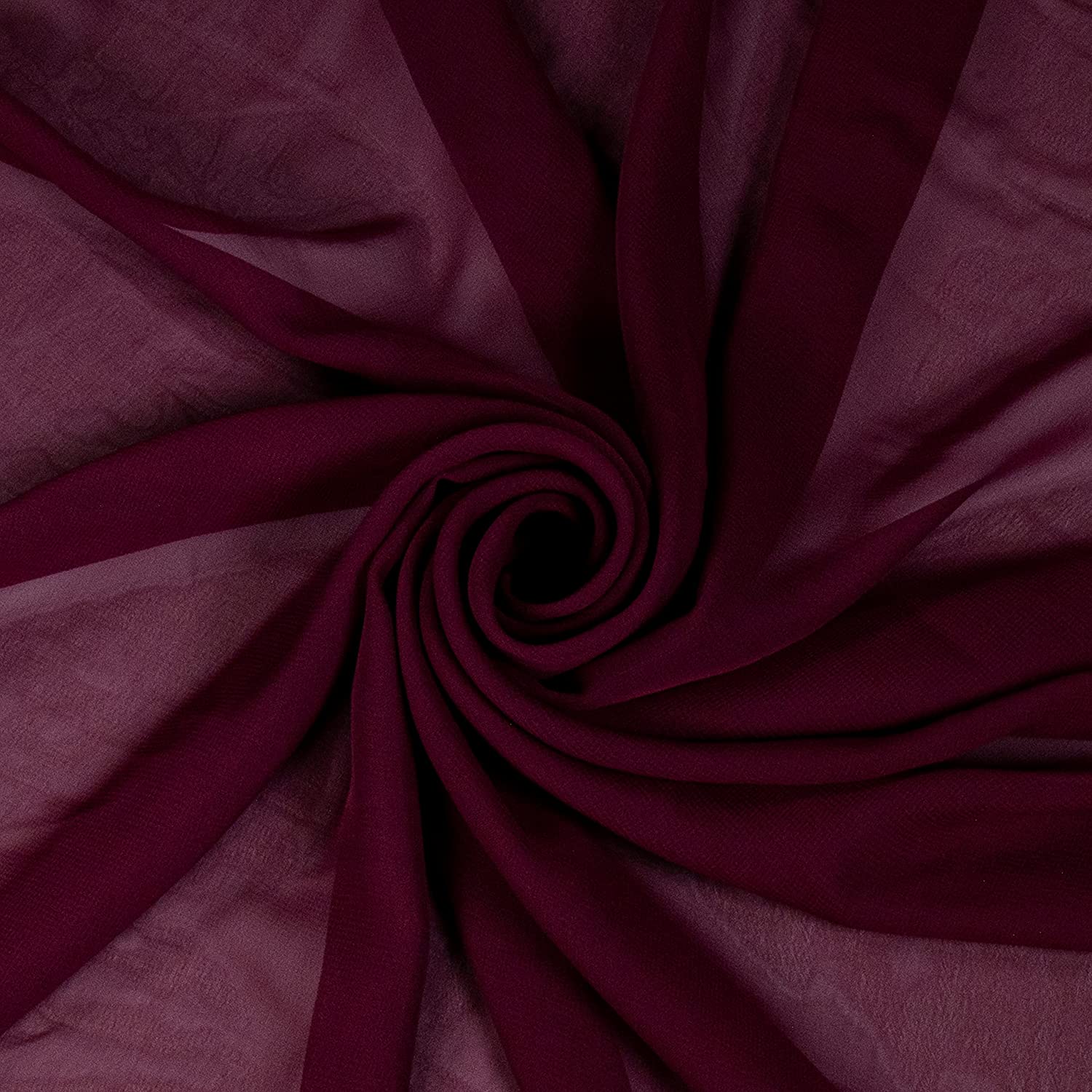 Burgundy Chiffon Fabric by the Yard – 60" Soft Lightweight Polyester