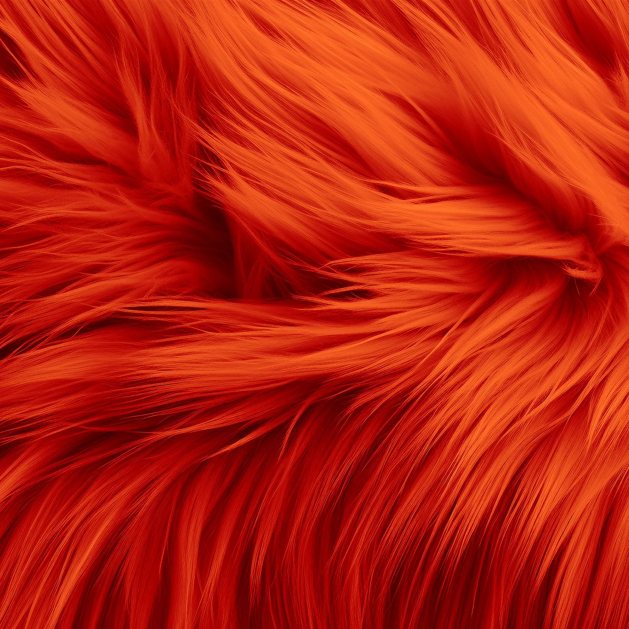 Faux Fur Fabric Squares | Orange
