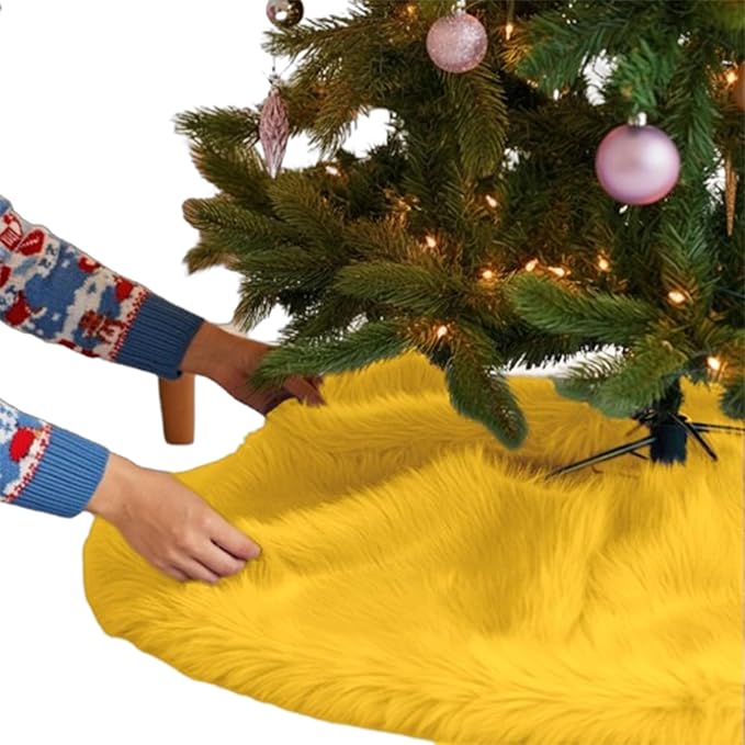 Premium Faux Fur Christmas Tree Skirt – 36 Inch Holiday Decor - Image 16