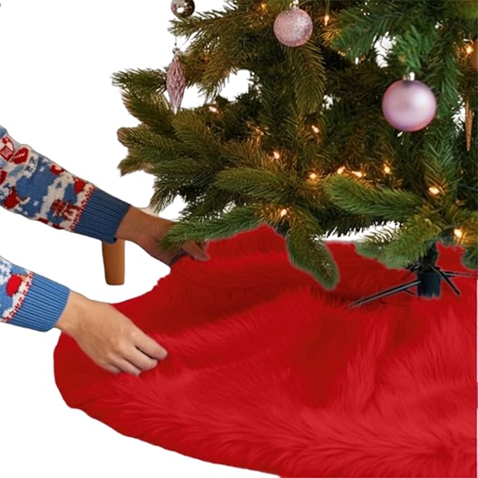Premium Faux Fur Christmas Tree Skirt – 36 Inch Holiday Decor - Image 31