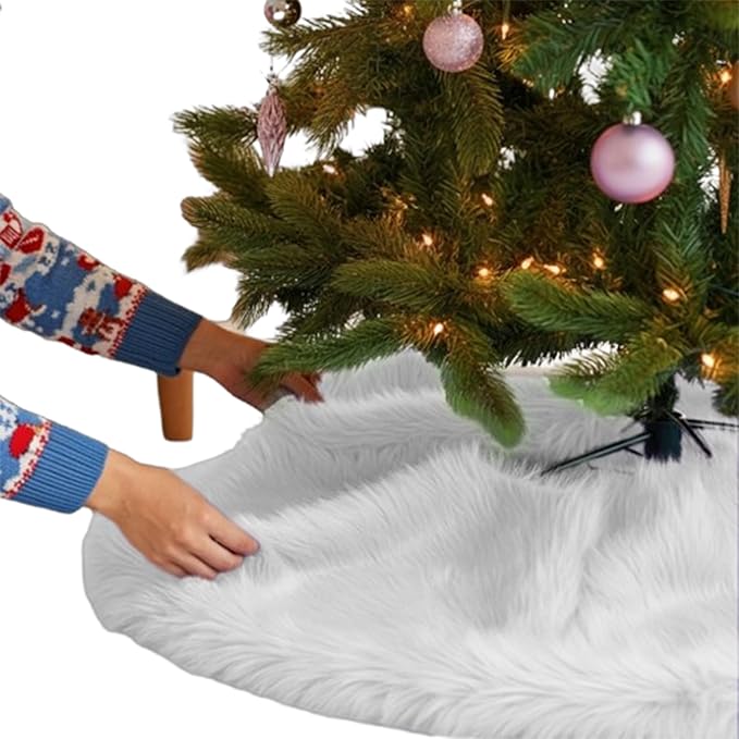 Premium Faux Fur Christmas Tree Skirt – 36 Inch Holiday Decor - Image 34