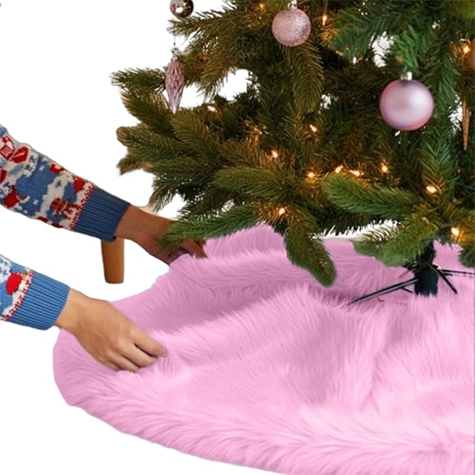 Premium Faux Fur Christmas Tree Skirt – 36 Inch Holiday Decor - Image 5