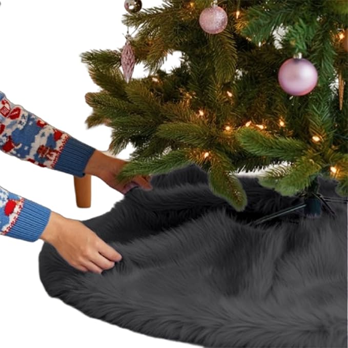 Premium Faux Fur Christmas Tree Skirt - 48 Inch | Luxurious Decoration - Image 11
