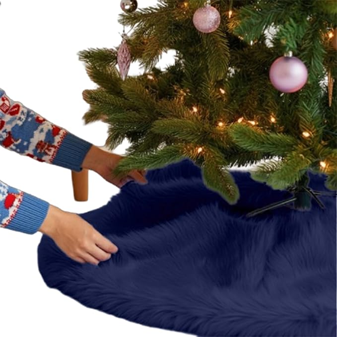 Premium Faux Fur Christmas Tree Skirt - 48 Inch | Luxurious Decoration - Image 12