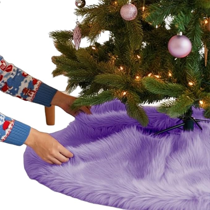 Premium Faux Fur Christmas Tree Skirt - 48 Inch | Luxurious Decoration - Image 18