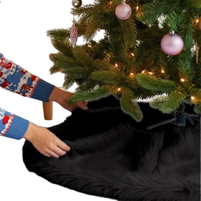 Premium Faux Fur Christmas Tree Skirt - 48 Inch | Luxurious Decoration - Image 8