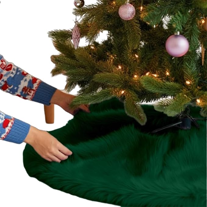 Premium Faux Fur Christmas Tree Skirt - 60 Inch | Luxurious Decoration - Image 15