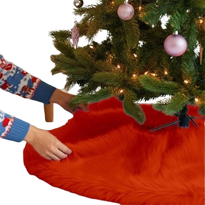Premium Faux Fur Christmas Tree Skirt - 60 Inch | Luxurious Decoration - Image 23