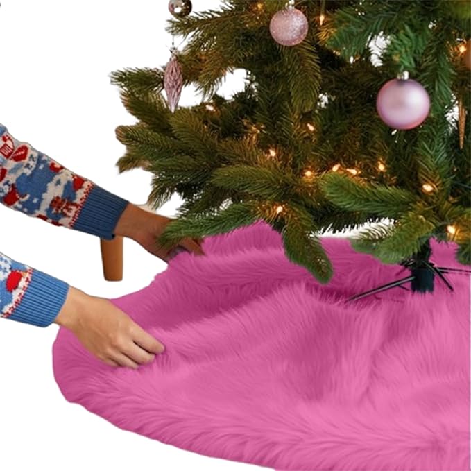 Premium Faux Fur Christmas Tree Skirt - 60 Inch | Luxurious Decoration - Image 7