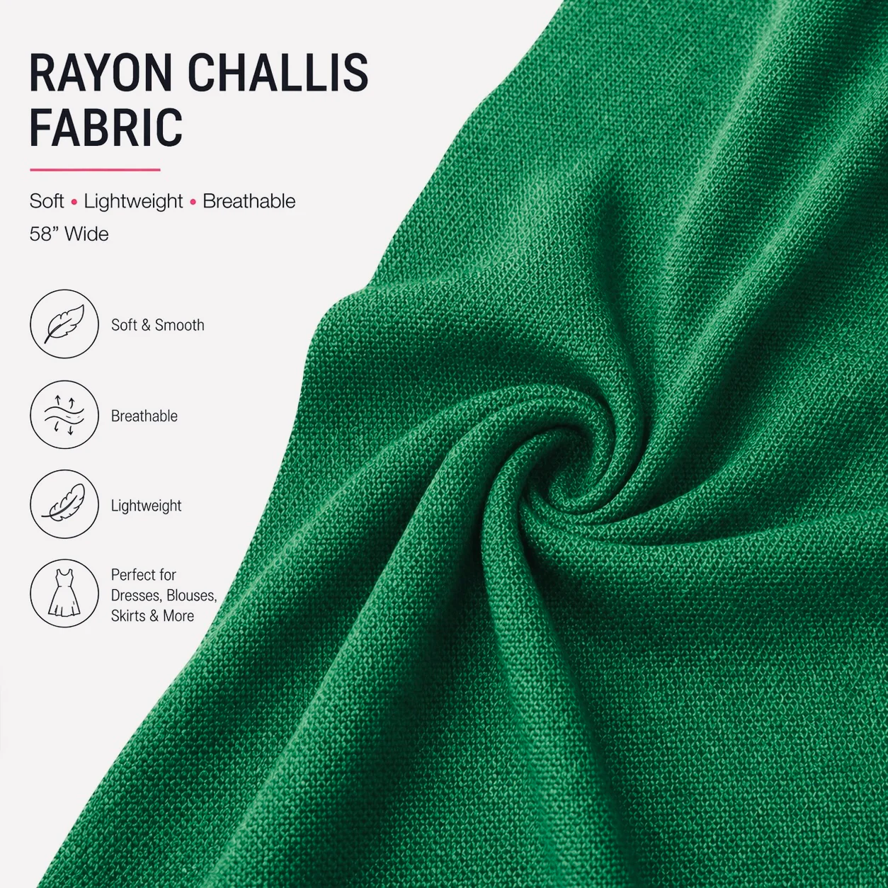 Rayon Challis Fabric by the Yard – Lightweight, Soft & Flowy - Image 16