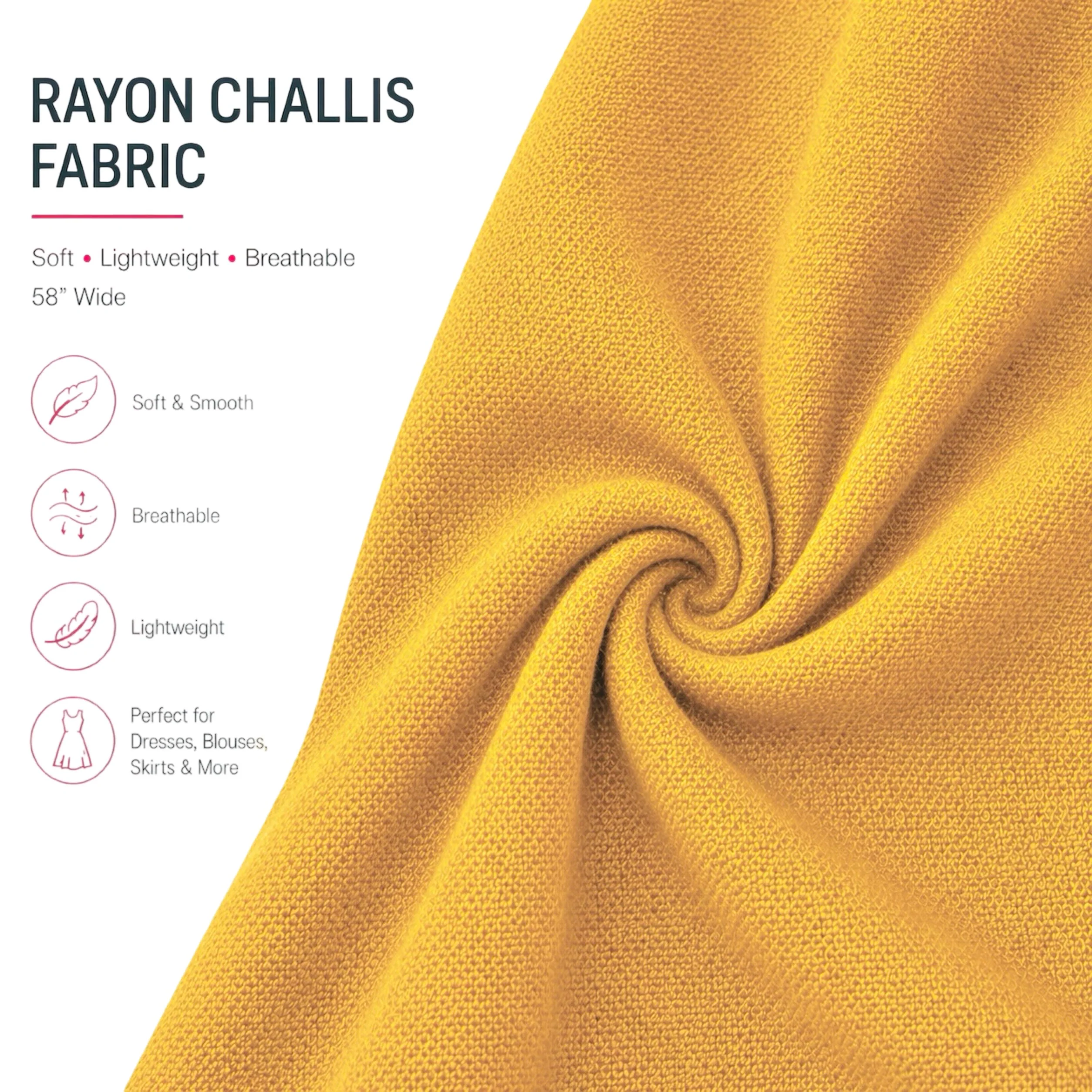Rayon Challis Fabric by the Yard – Lightweight, Soft & Flowy - Image 18