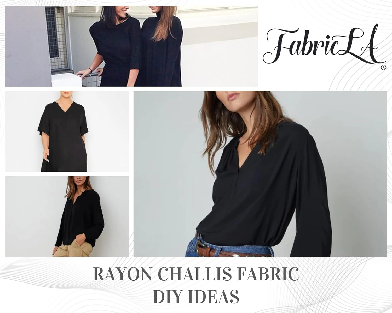 Rayon Challis Fabric by the Yard – Lightweight, Soft & Flowy - Image 22