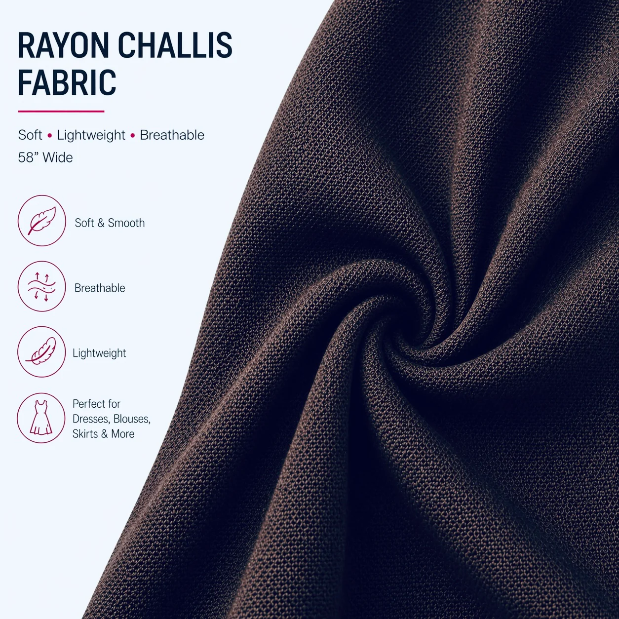 Rayon Challis Fabric by the Yard – Lightweight, Soft & Flowy - Image 6